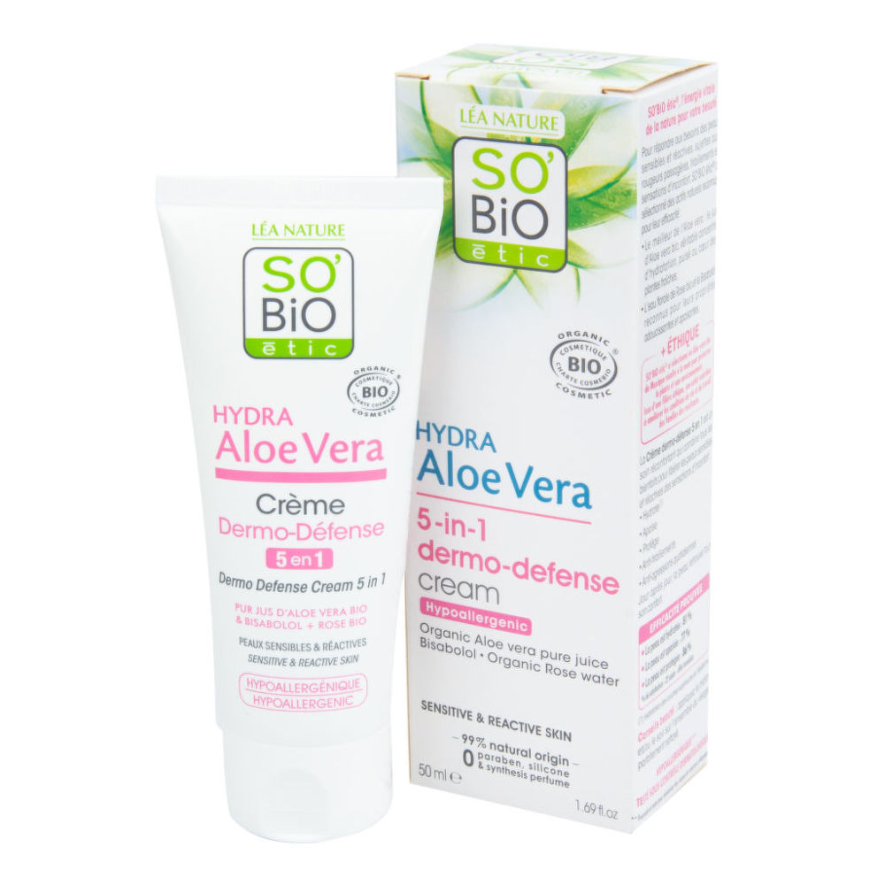 Krém ochranný pre citlivú pleť Aloe vera 5v1 50 ml BIO SO'BiO étic |  CountryLife.sk