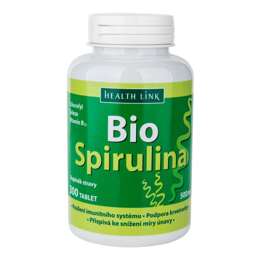 Spirulina s vitamínom B12 300 tablet x 500 mg BIO HEALTH LINK |  CountryLife.sk