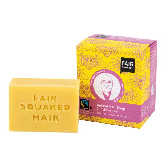 VÝPREDAJ!!!Šampón tuhý na umývanie vlasov - marhuľový pre citlivú pokožku hlavy 2x80g   FAIR SQUARED