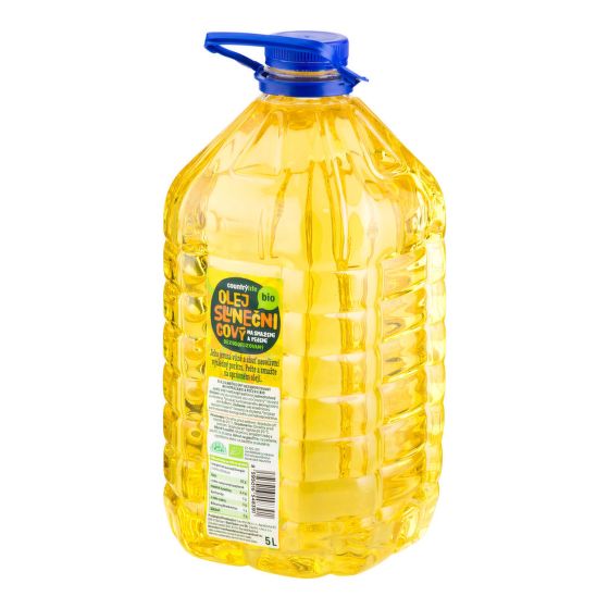 Olej slnečnicový dezodorizovaný na smaženie a pečenie 5 l BIO   COUNTRY LIFE