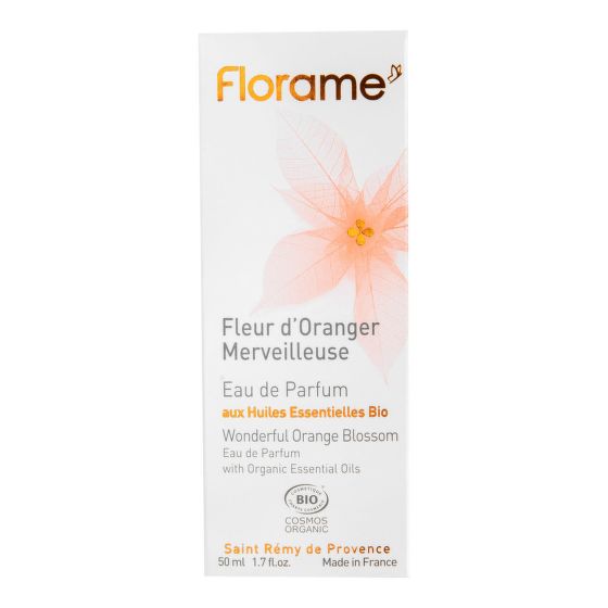 Parfumová voda prírodná FLEUR D'ORANGER MERVEILLEUS — nádherný kvet pomaranča 50 ml BIO   FLORAME