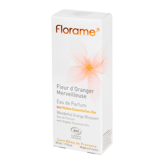 Parfumová voda prírodná FLEUR D'ORANGER MERVEILLEUS — nádherný kvet pomaranča 50 ml BIO   FLORAME