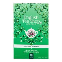 VÝPREDAJ!!!Čaj Sencha, Biely čaj a Matcha 20 vrecúšok BIO   ENGLISH TEA SHOP